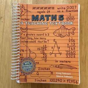 Teaching Textbook Math 5 Spiral Bound Student Workbook Homeschool Curriculum